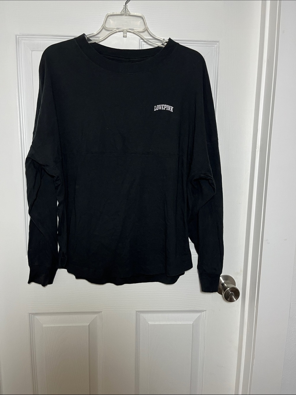PINK Victoria's Secret Cotton Black Logo Tee